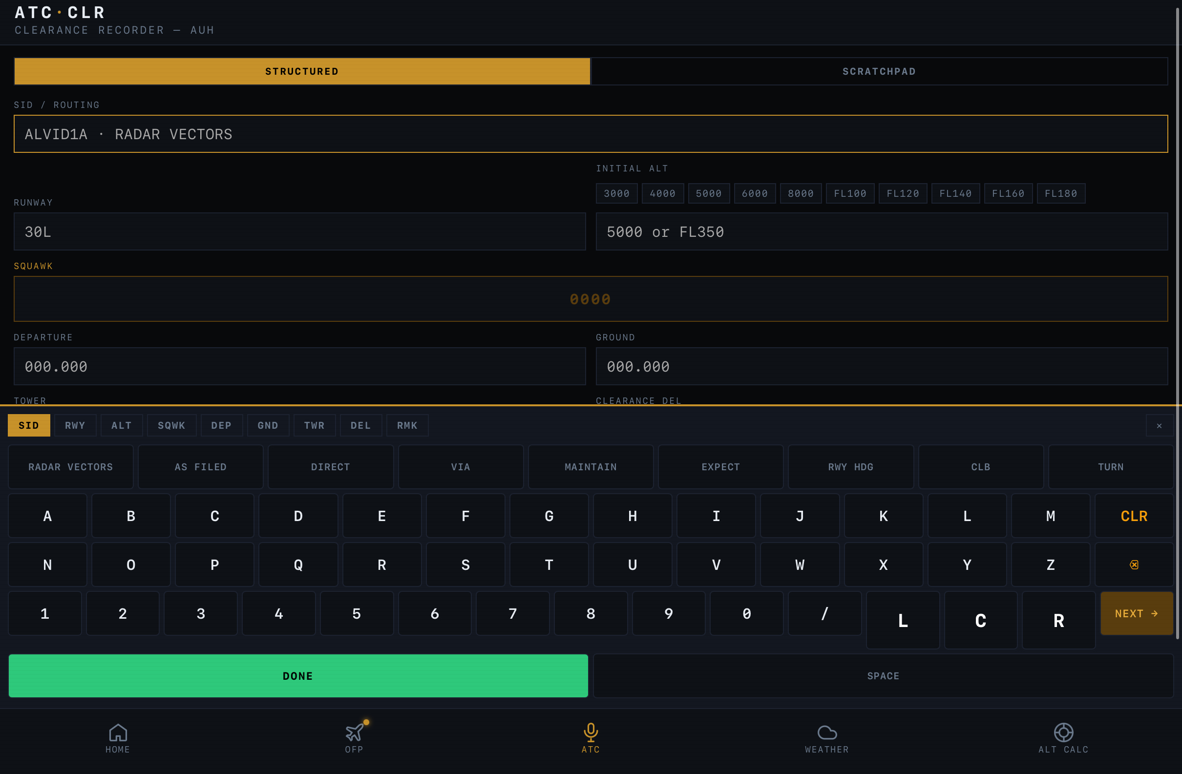 ATC keyboard